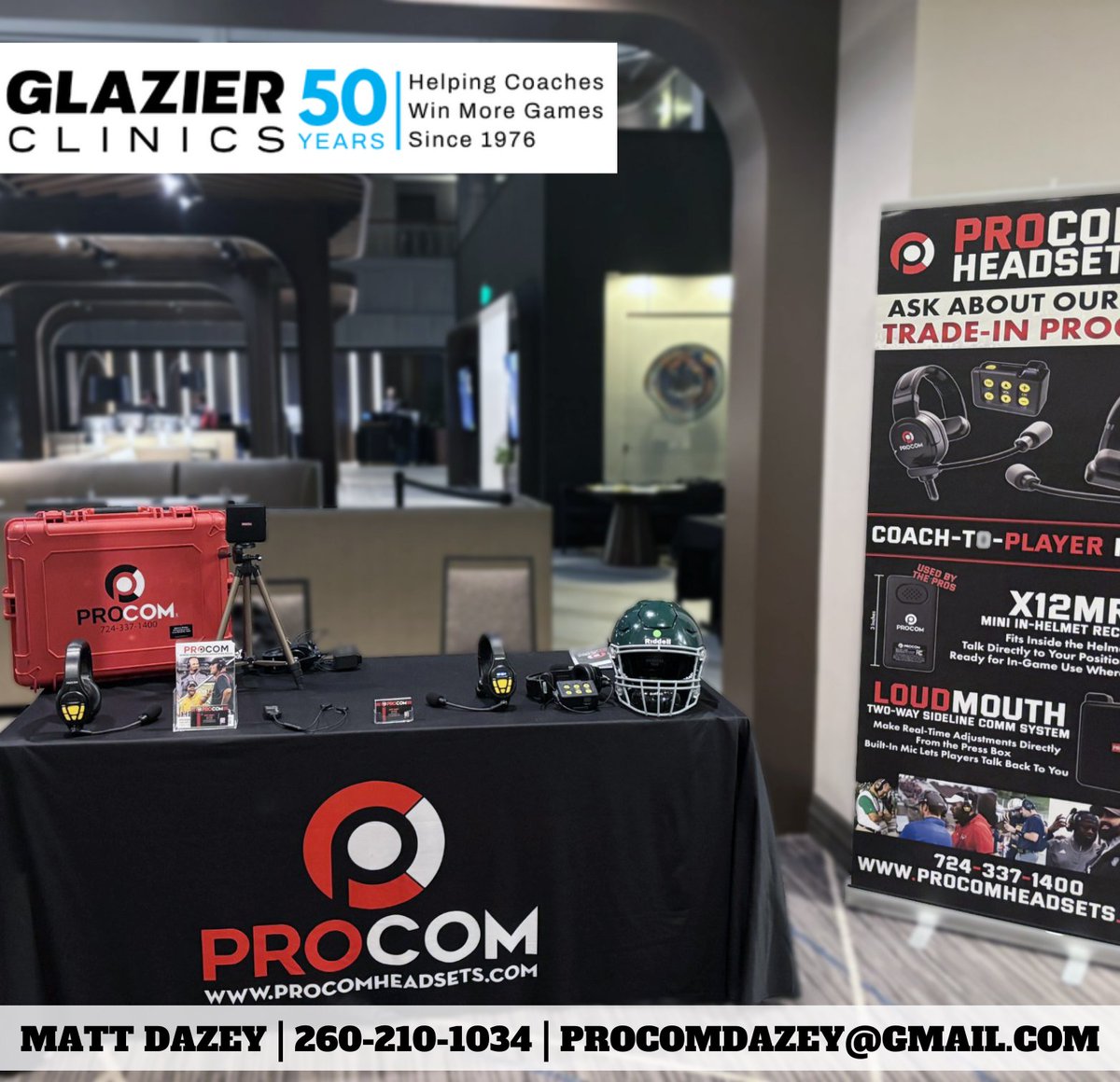 ProComHeadsets's tweet photo. Ohio Coaches, Are You Ready?! 🔥

Be sure to stop by the Cincinnati @GlazierClinics and stop by the #ProCom table. @matt_dazey is ready to show you how we can elevate your team's #SidelineCommunication!

#CommunicateLikeAPro #CoachingHeadsets https://t.co/KFruIs6yCN