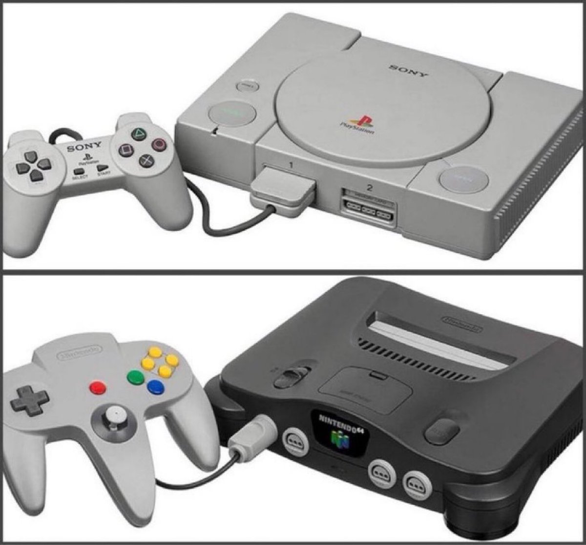 1GamewithDave1's tweet photo. The PlayStation or N64? https://t.co/9T1dzCNx8z