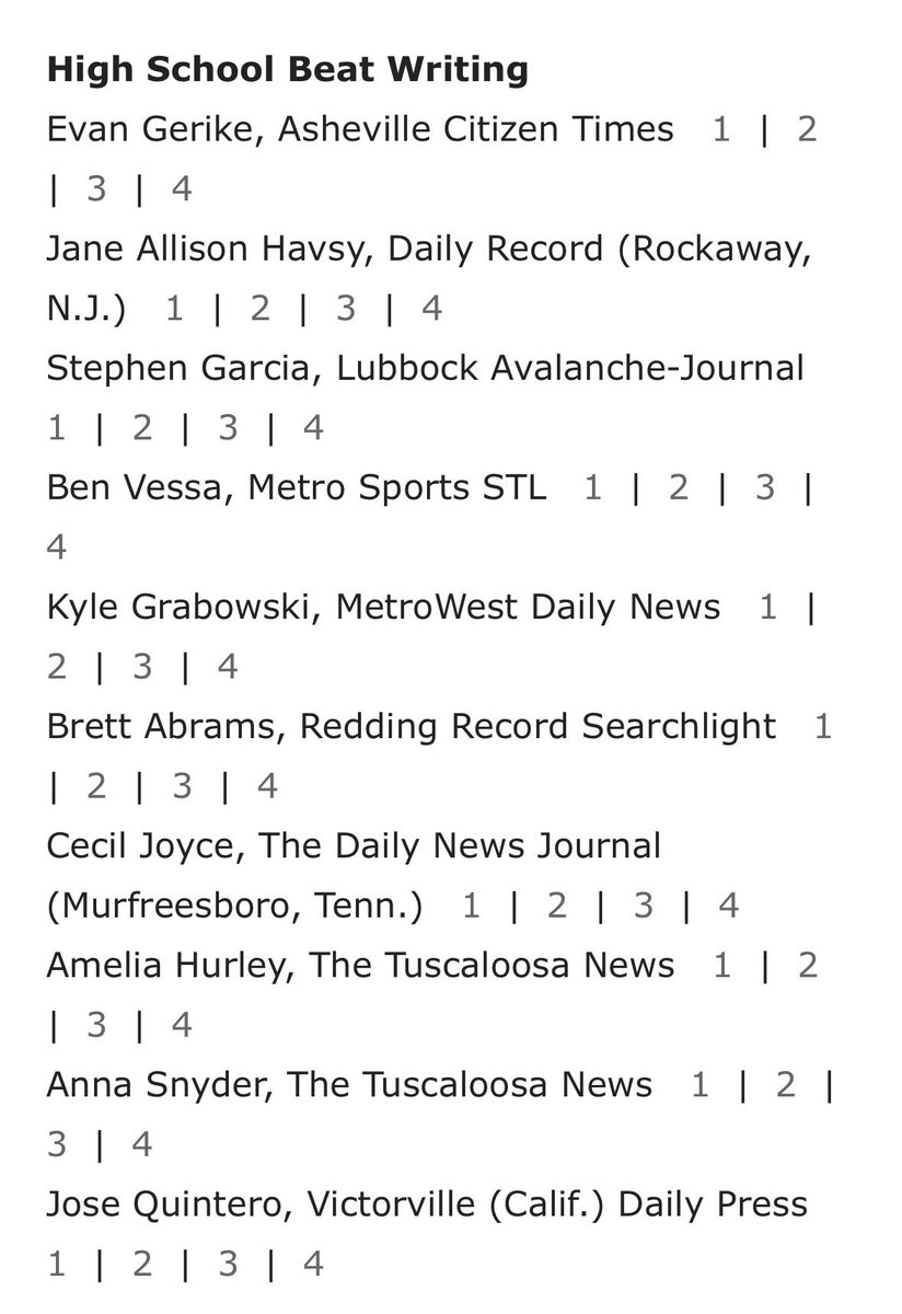 annaesnydr's tweet photo. Super honored to be recognized in the year’s @APSE_sportmedia contest. 

As always, thank you for reading &amp; here’s to more stories to come in 2026!!! And congrats to everybody recognized, including many of my great coworkers. https://t.co/8DtUTIM95J