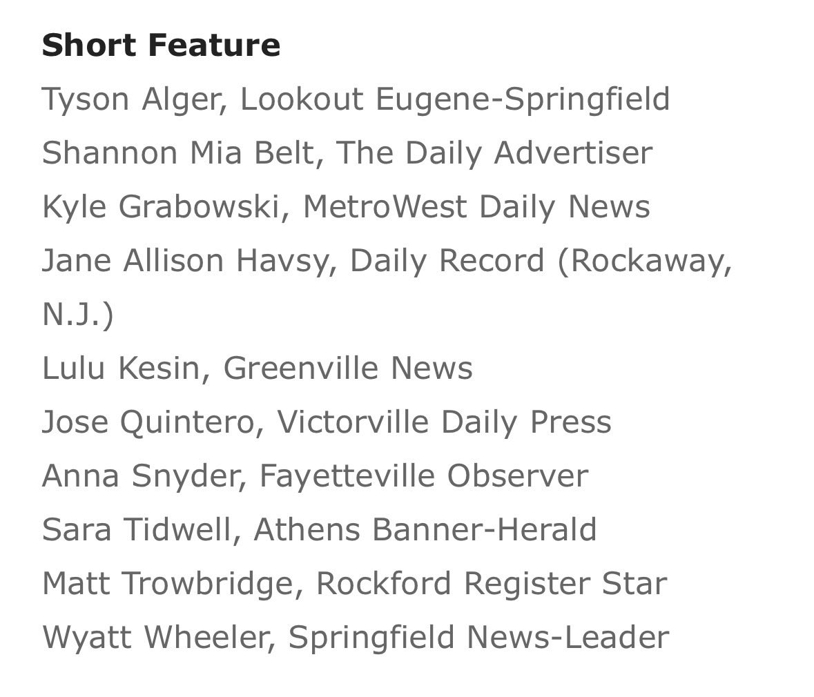 annaesnydr's tweet photo. Super honored to be recognized in the year’s @APSE_sportmedia contest. 

As always, thank you for reading &amp; here’s to more stories to come in 2026!!! And congrats to everybody recognized, including many of my great coworkers. https://t.co/8DtUTIM95J