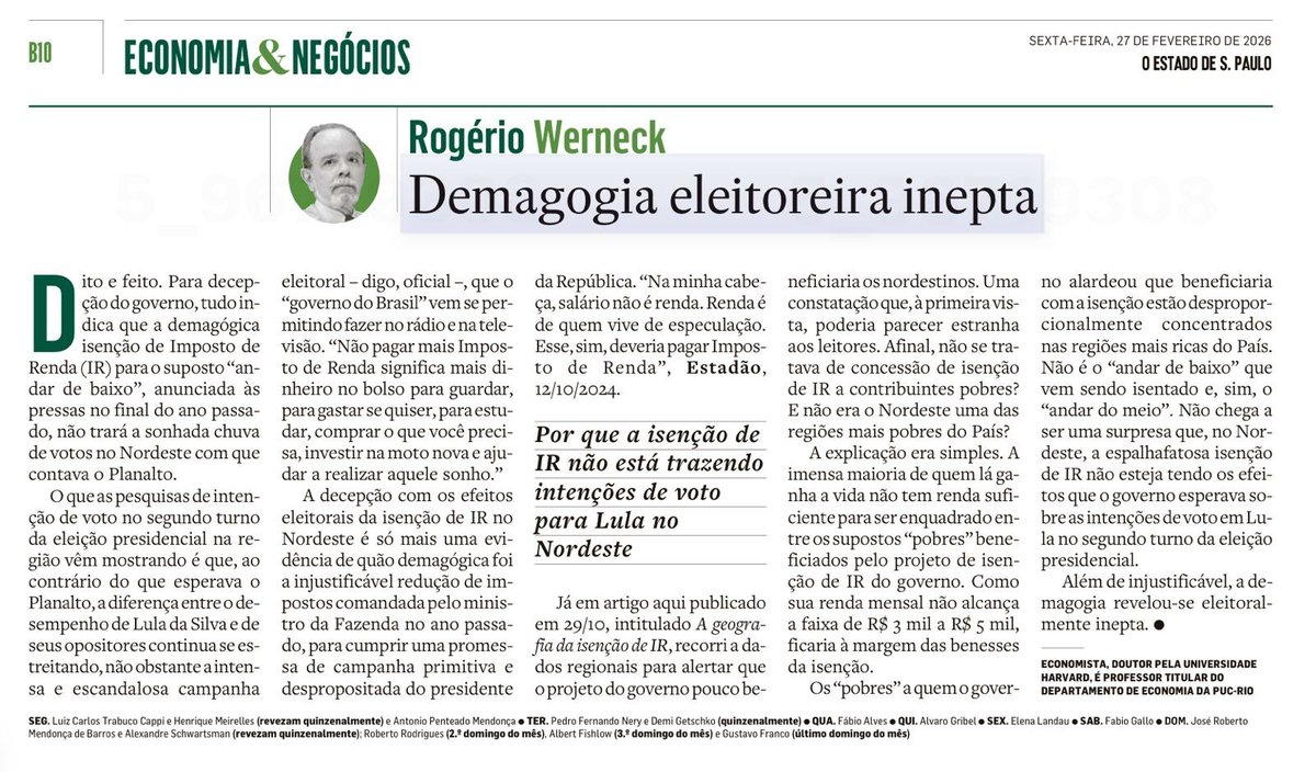 jcaetanoleite's tweet photo. Excelente texto do professor Werneck. 

Eu alertei que isso aconteceria aqui nesse texto do blog https://t.co/mASv0EWPLF https://t.co/49QD8uphes