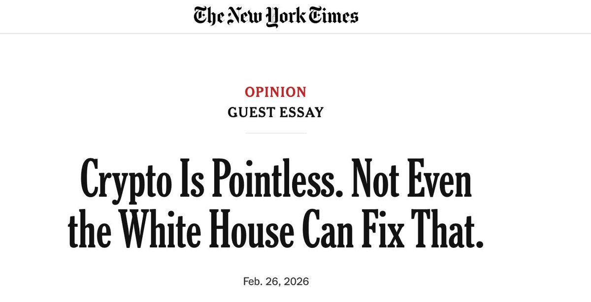 just read this article by joe biden's "economic advisers"

they make the following arguments for why crypto is useless:

- price is down
- giant tech companies aren't using it yet
- it's a slow and expensive database
- main use case is international crime because i) anonymous and