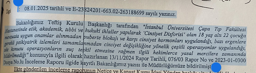 1/ HAKKIMDA KINAMA YAYINLAYAN TIP DERNEKLERİNDEN ÖZÜR BEKLİYORUM
Üç yıl önce İstanbul Tıp Fakültesinde yapılan bir çalışmada; tıbbi, etik ve yasal ihlaller bulunduğunu ilan etmiş ve suç duyurusunda bulunmuştum.