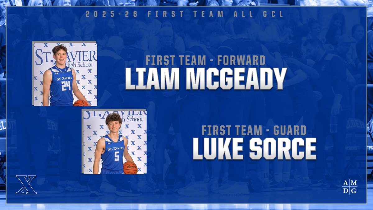 stxsports's tweet photo. Congratulations to our 4 Basketball Bombers who earned all GCL honors for their play in the 25-26 season!

First Team: 

Liam McGeady ‘27
Luke Sorce ‘26

Second Team: 

Jack Ryan ‘26
John Veith ‘26

#GoBombers | #AMDG https://t.co/fByE0xtKI5