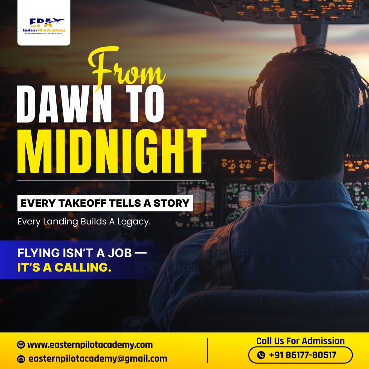 DipikaD53082215's tweet image. ✈️ From dawn briefings to midnight landings — the cockpit never sleeps, and neither do real aviators.

🎓 Admissions Open — 𝐄𝐧𝐫𝐨𝐥𝐥 𝐍𝐨𝐰

📞+91 86177 80517
🌐easternpilotacademy.com
.
.
#easternpilotacademy #PilotTraining #DGCAClasses #FutureCaptain #aviationcareer