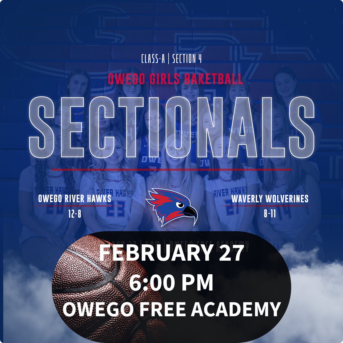 OAGirlsBball's tweet photo. GAMEDAY! ππβ€οΈ
ποΈ Friday, February 27, 2026
π Waverly
π 6:00 PM
π Owego Free Academy
#OFARiverHawks #sOArTogether #KeepTheBallBouncing https://t.co/WVwq8x58zv