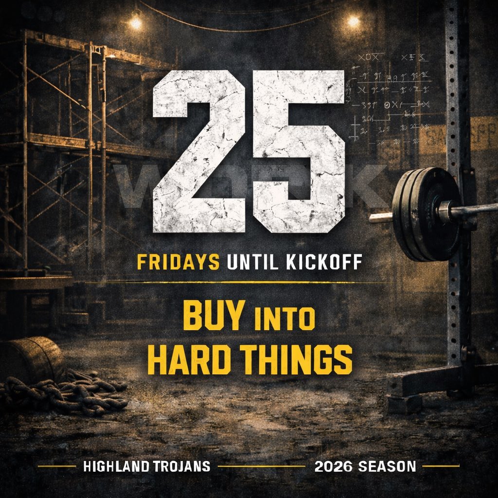 TrojansFB_HHS's tweet photo. Foundations don’t show their strength — until they matter most.
25 Fridays until kickoff.  Brick by brick.  #WORK https://t.co/w8fmqnx8uu
