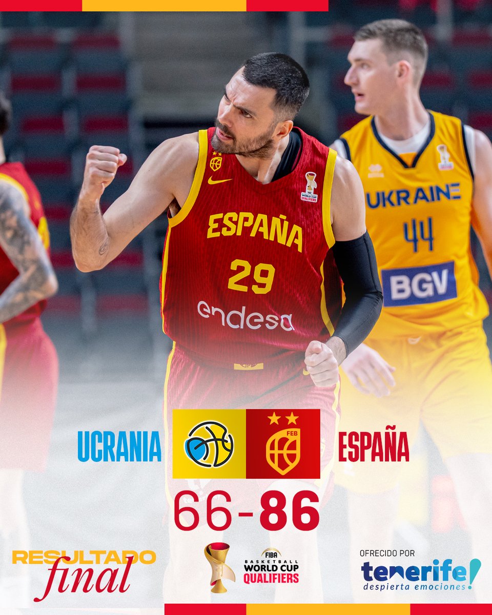 𝗘𝗹 𝗰𝗮𝗺𝗶𝗻𝗼 𝗮 𝘀𝗲𝗴𝘂𝗶𝗿 🔥

#LaFamilia FLUYE en Riga y ya tiene la tercera ✅

🏆 Clasificación <a href="/FIBAWC/">FIBA Basketball World Cup 🏆</a>
🇺🇦🆚🇪🇸 
FINAL | 66-86
📌 Xiaomi Arena

#SomosEquipo