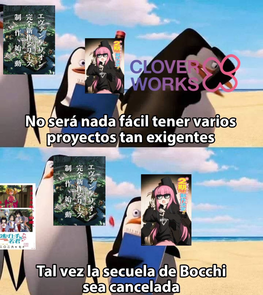 Fue lo primero que se me ocurrió al ver que el nuevo anime de Evangelion lo hará CloverWorks...