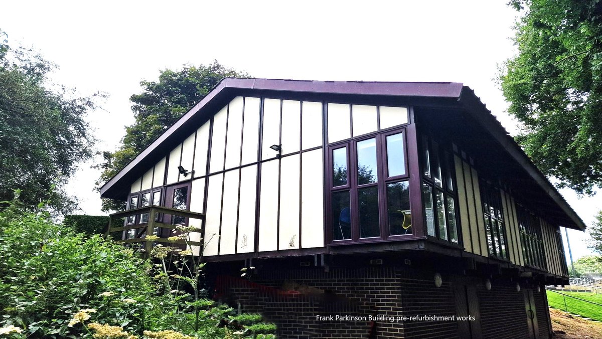 BuildingIS1's tweet photo. Project Complete
Refurbishment works to Frank Parkinson building at Sparsholt College are complete.  Works included asbestos removal, full roof and cladding replacement, new steel staircase, new cedar panelling finish. Internal upgrade for new office layout, ceilings and flooring https://t.co/JsotIFqohU