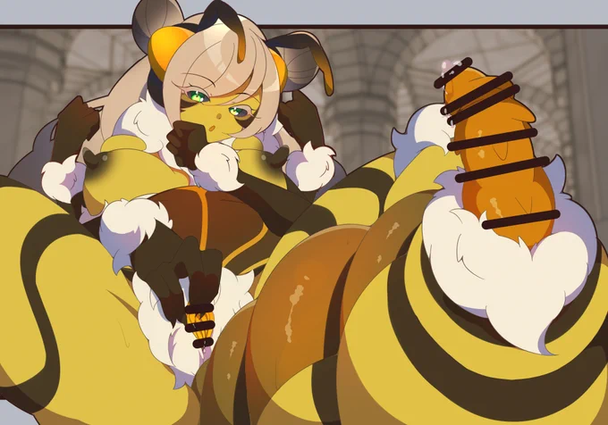クイーンビーTF 産卵 女王バチの眷属ちゃんたちを増やすよ #transfur #TF