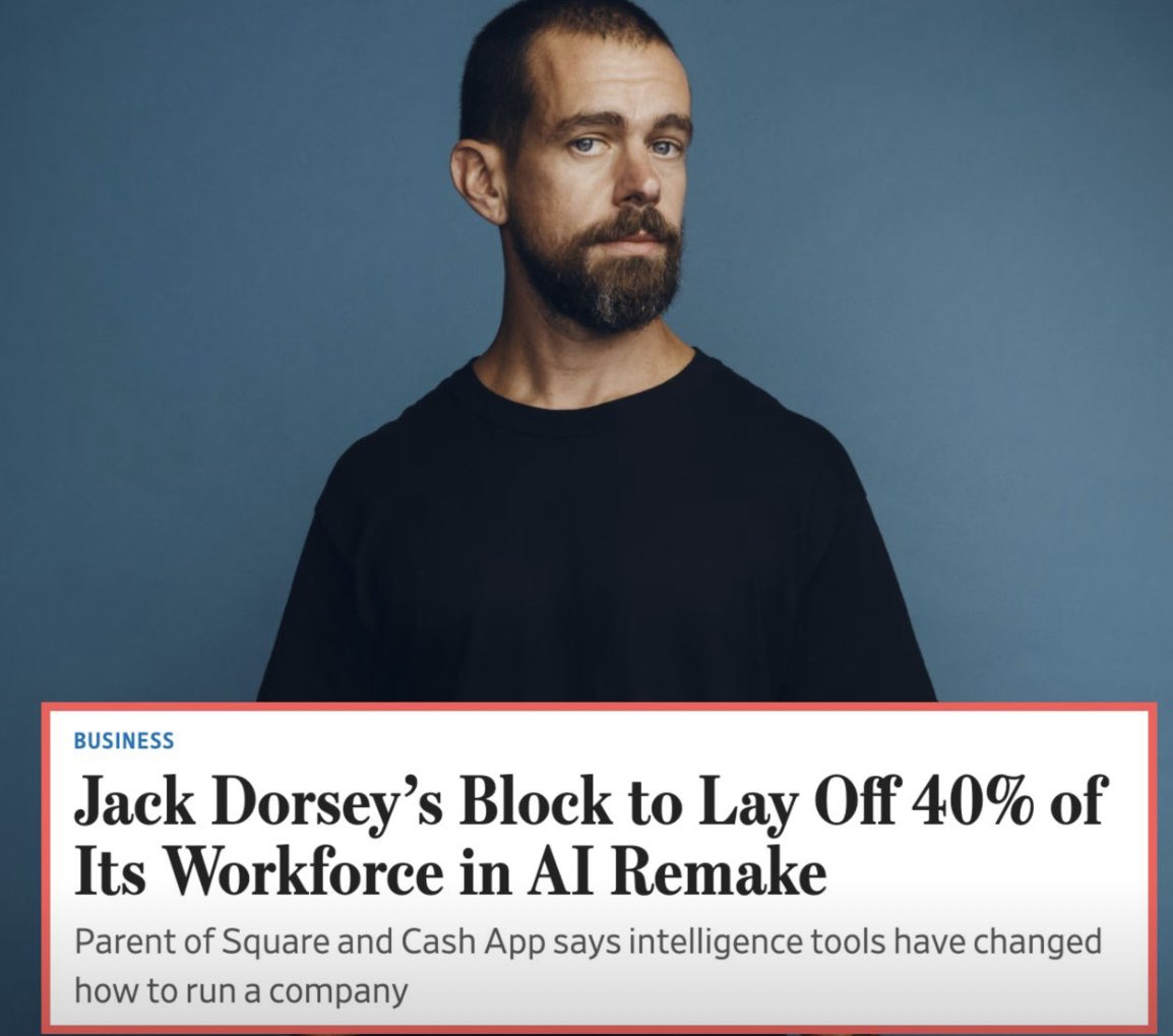 iafocus_fr's tweet photo. L’IA “mange le monde”�� ou sert-elle d’excuse parfaite ? 🤖
Block licencie massivement. Jack Dorsey parle d’“intelligence tools”.
Mais quand tu passes de 3 700 à 12 200 employés en 3 ans, puis que l’action chute de ~80%…
Sur-embauche + pression des marchés + IA = cocktail fou https://t.co/Z2zLn28pM0