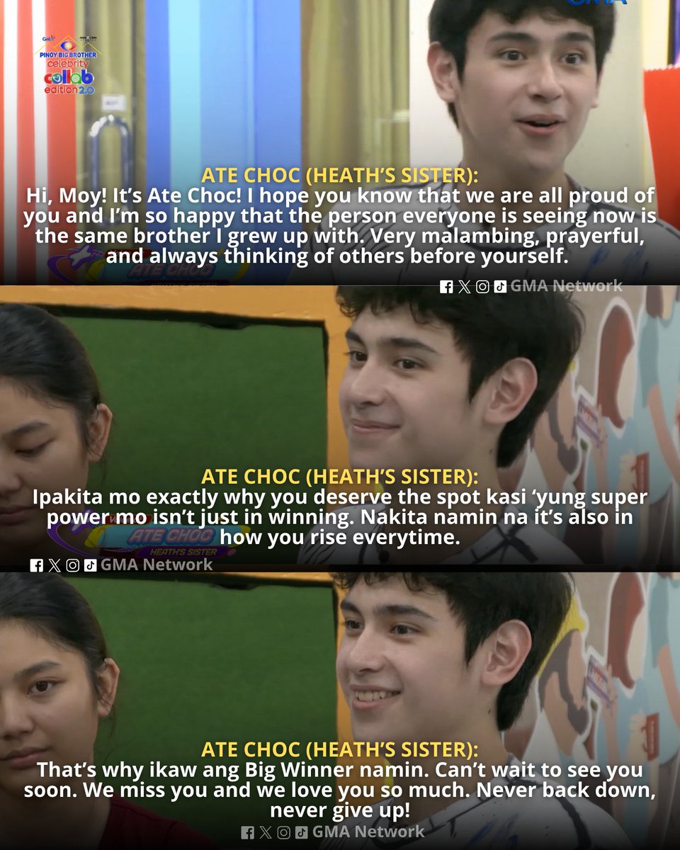 "Never back down, never give up!" - Ate Choc ✊🏻

Don’t miss the #GMAPBBCollab Big Night this Saturday at 7:15 PM on GMA Network!

#PBBCollab20FinalTask