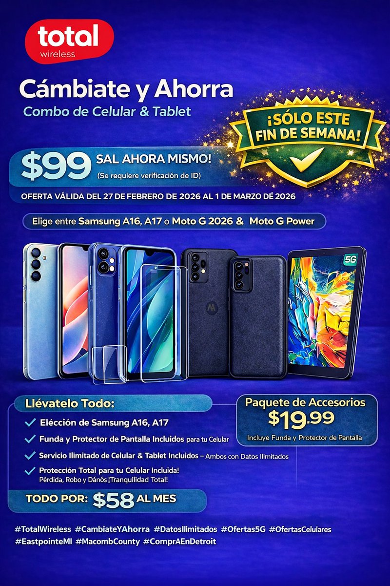 Total10mile's tweet photo. #TotalWireless
#PhoneDeals
#CellPhoneDeals
#PrepaidWireless
#NoContract
#UnlimitedData
#SwitchAndSave
#UpgradeToday
#BudgetFriendly
#TechDeals https://t.co/EwKT7mE8V4