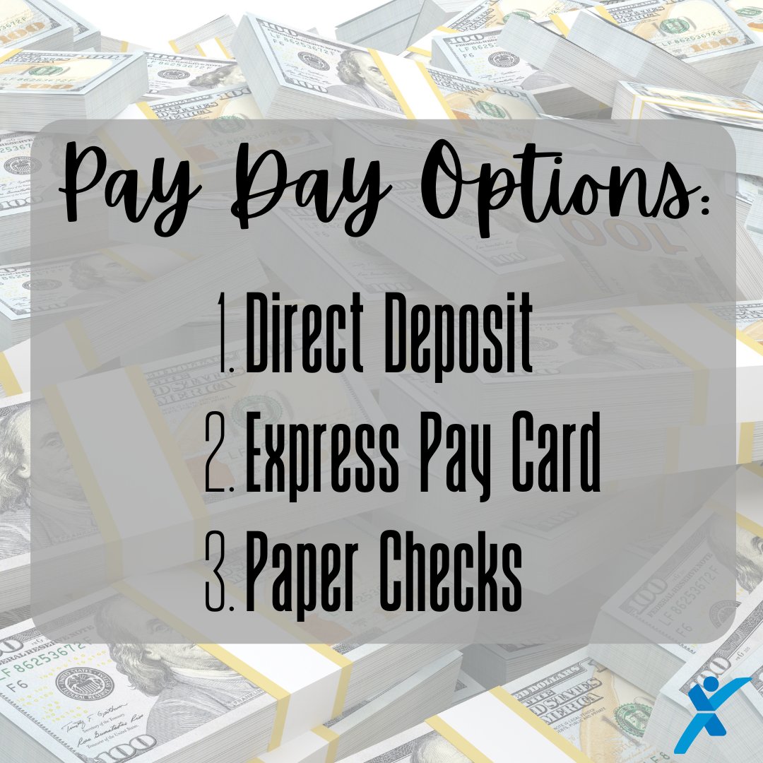 ExpressEmp_Ath's tweet photo. It's payday! Here are some of the options we have!
#PayDay #ExpressPros #ExpressAthens #AthensGA https://t.co/dt9laKpzu8