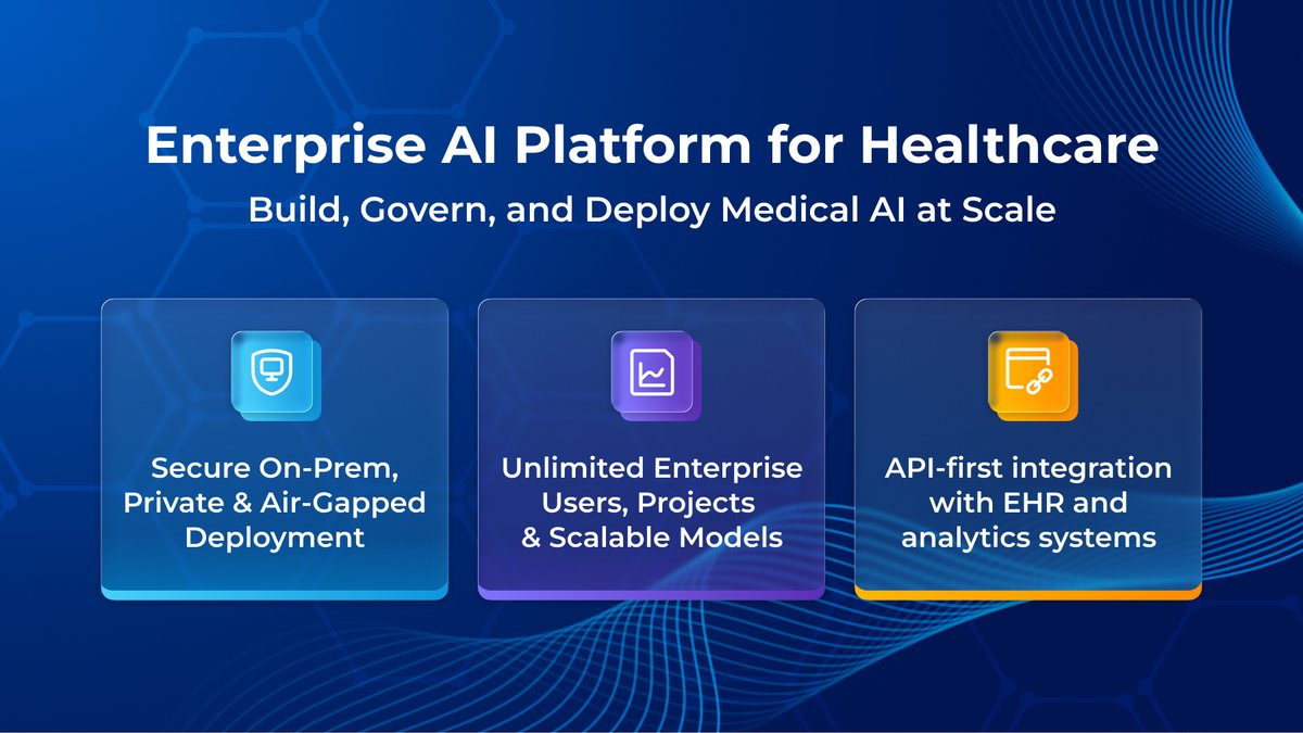 JohnSnowLabs's tweet photo. Designed for scale, compliance, and operational speed, Generative AI Lab enables healthcare organizations to build, govern, and deploy AI with confidence. 

Learn more: https://t.co/kXdOtkaP7a  

#EnterpriseAI #AIinHealthcare #ModelOps #HealthTech #GenerativeAI #LLMPlatform https://t.co/2DuGshnbtw