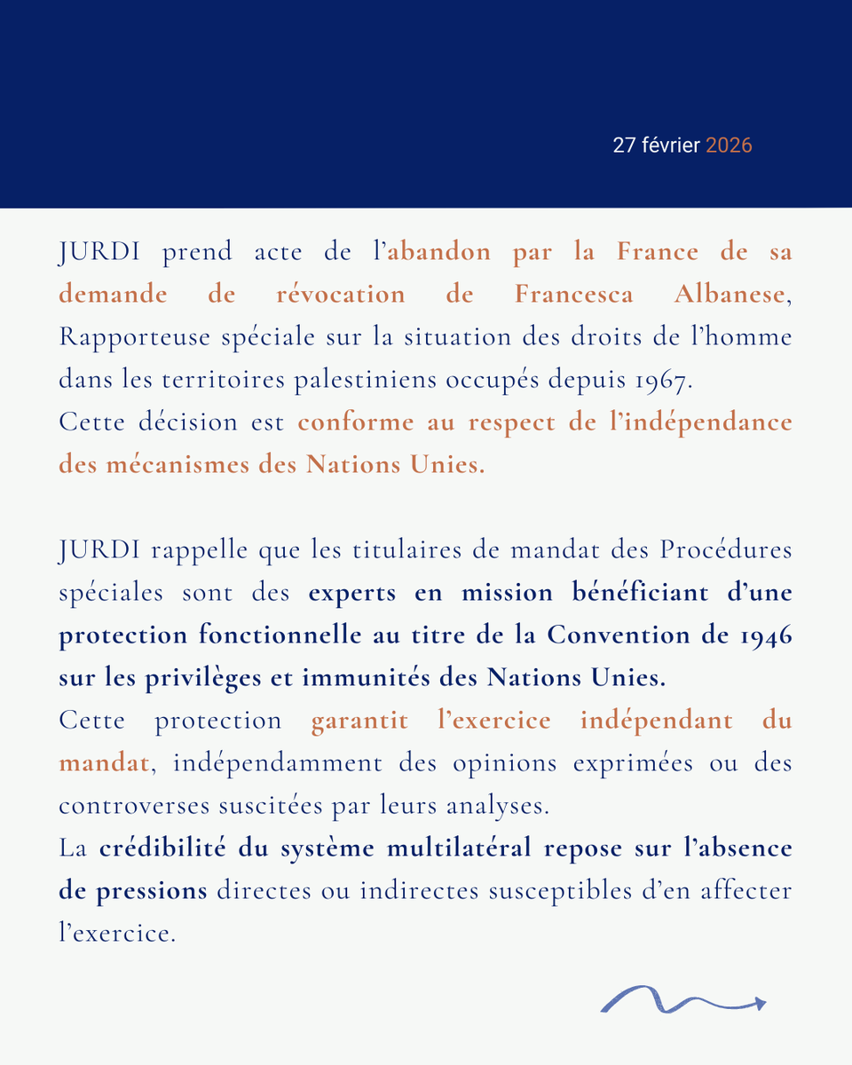 Juristes pour le respect du droit international tweet media