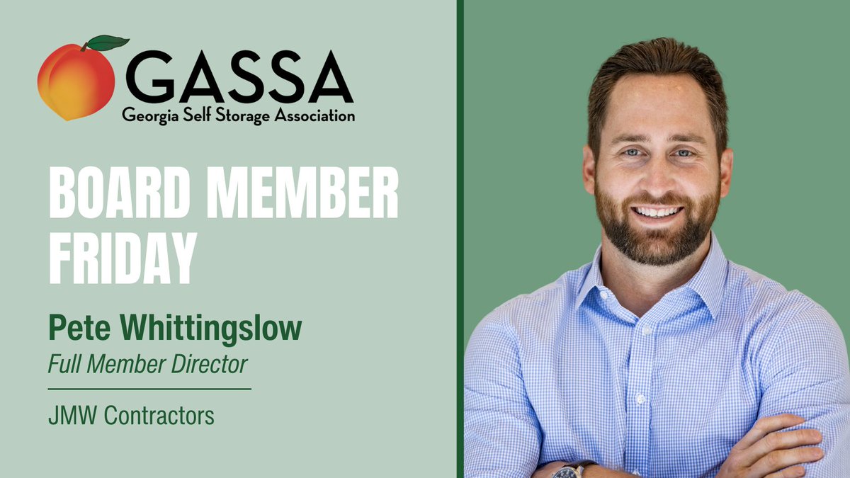 GASelfStorage's tweet photo. Another week, another Board Member Friday! Today, we’re spotlighting Pete Whittingslow of JMW Contractors. Pete is currently serving as a GASSA Full Member Director. #GASSA #BoardMemberFriday https://t.co/LsyLgL781U