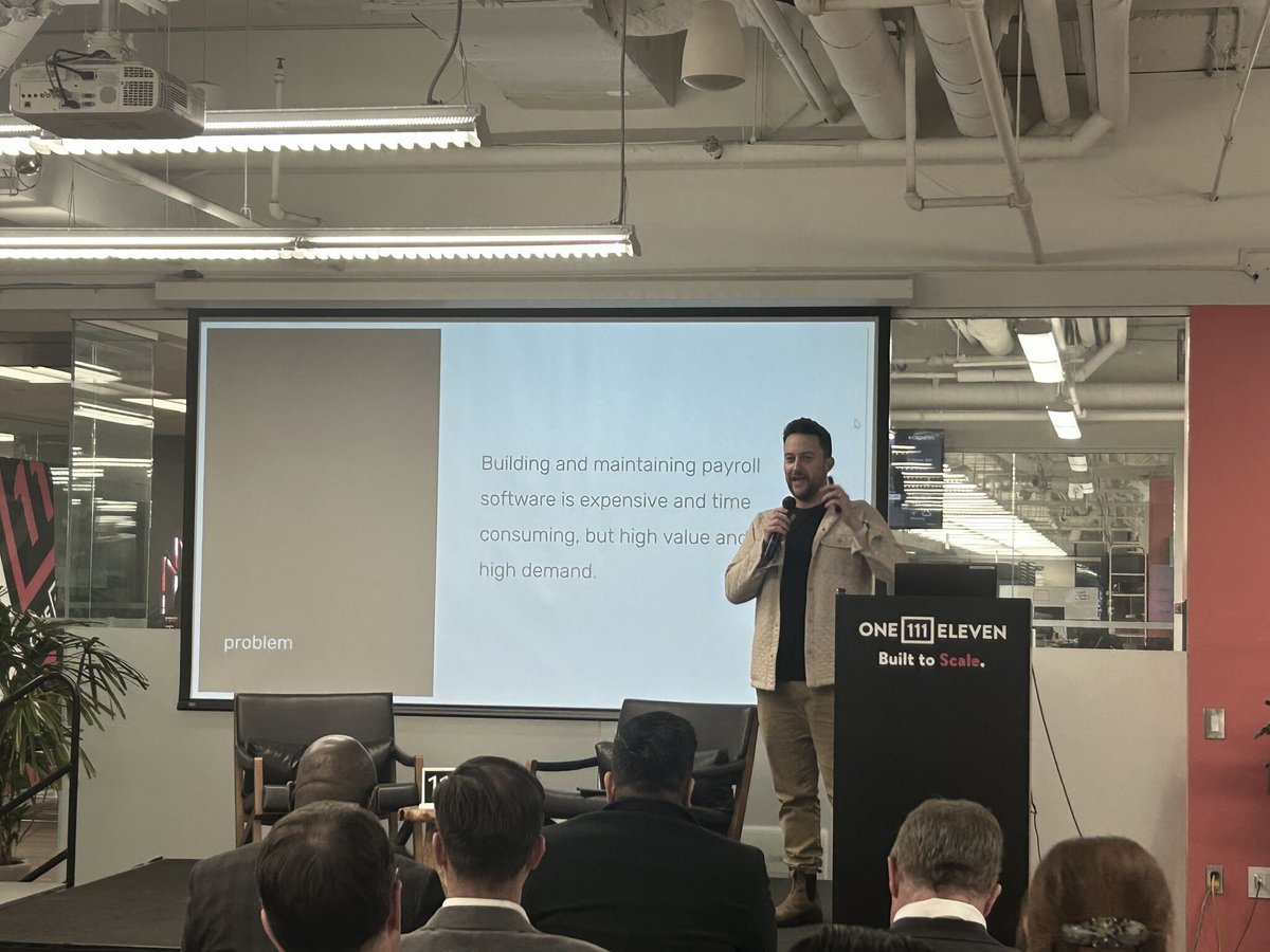 oneeleven_111's tweet photo. Last night at OneEleven ���️

The 111 Pitch Showcase Demo Day was in full swing.
After opening remarks, four standout founders took the stage to share the bold visions shaping their next chapter.
In five focused minutes each, they made it clear what they’re looking for: capital, talent, and strategic customers ready to grow with them.
Featuring:
Stephanie Loureiro — Speer 
Simon Bourgeois  — Nmbr 
@JamesYurichuk  —  @WuxlyMovement 
Warren Patterson  —  @OrderEase 

Strong operators. Big ambition. Real traction in the room.
We captured founder highlights and behind-the-scenes moments, stay tuned for more from an incredible night. 🚀