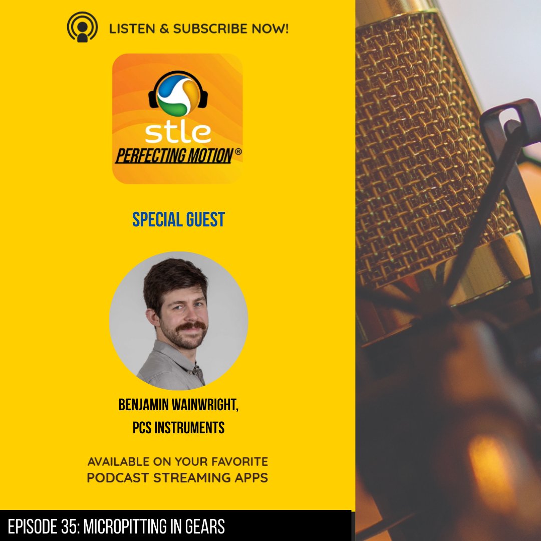 STLE_Tribology's tweet image. Tune in to the latest episode of the #STLE #PerfectingMotion podcast! In this installment, Benjamin Wainwright from PCS Instruments hosts Micropitting in Gears.

Listen now: stle.org/podcast