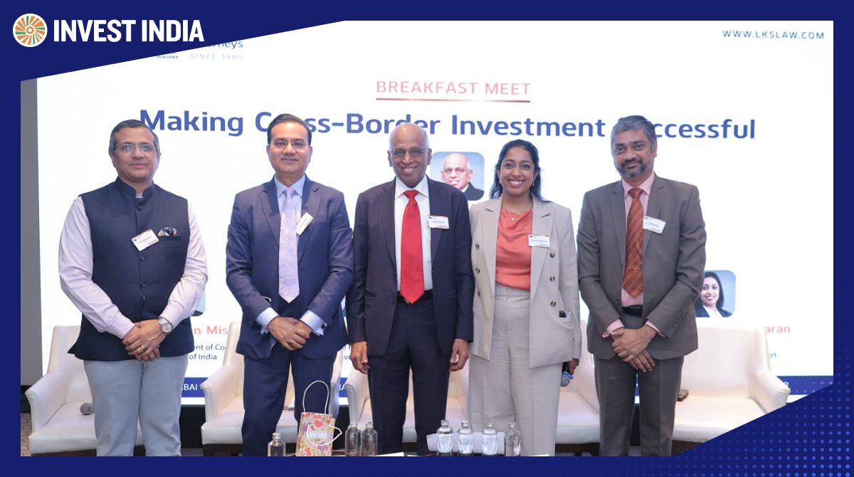 investindia's tweet photo. At a breakfast session hosted by @LKSattorneys, on the sidelines of the Inter Pacific Bar Association Annual Meeting, Vinod Subramanian, VP, #InvestIndia, showcased the #IndiaOpportunity to foreign legal leaders from multinational companies and global law firms.

#IPBA https://t.co/Adzfywfq7z