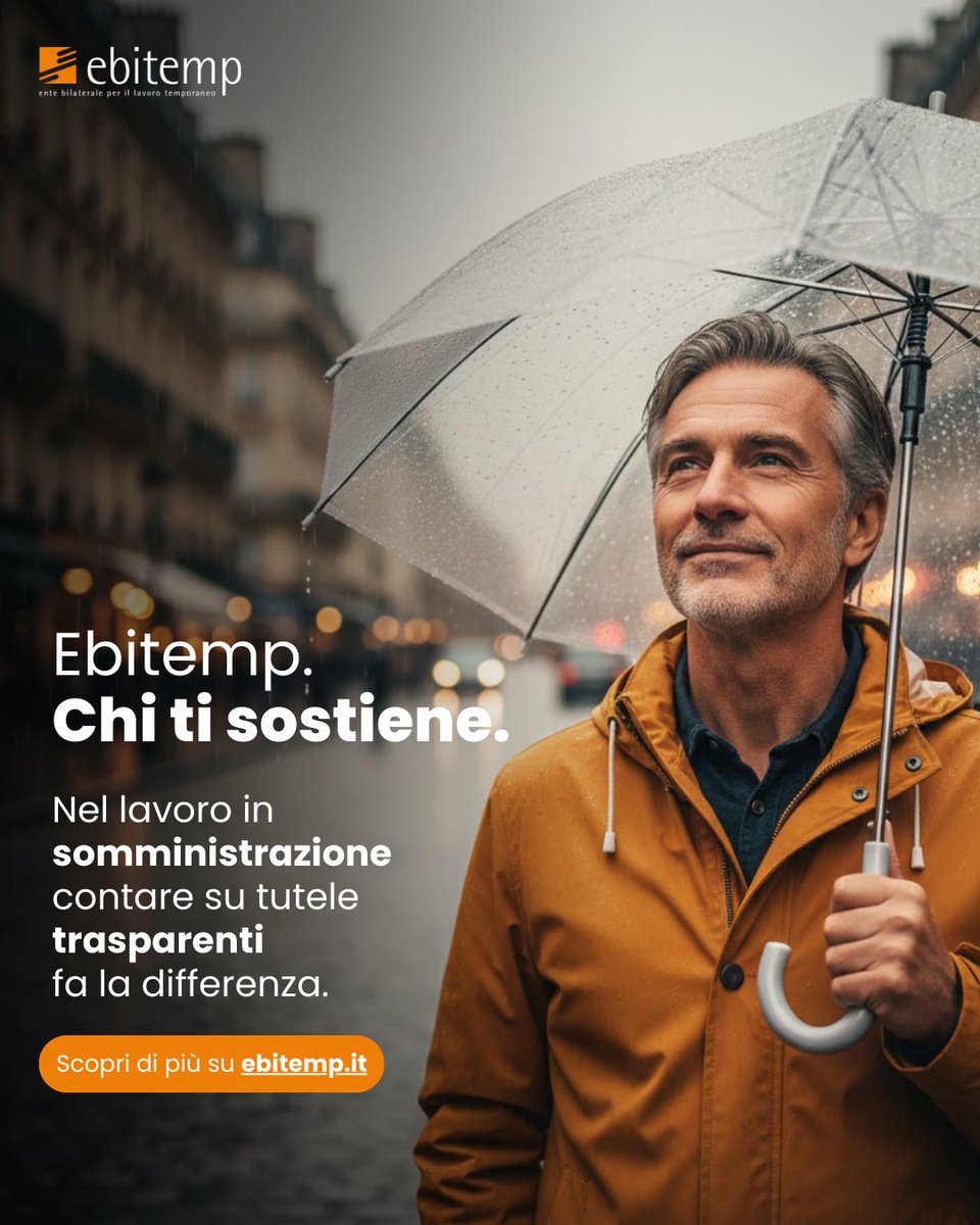 Lavori in somministrazione? Con Ebitemp i tuoi diritti diventano aiuti reali.

Salute, famiglia, trasporti e formazione: un mondo di tutele gratuite pensate per te e la tua quotidianità.

Scopri cosa possiamo fare insieme 👉 ebitemp.it