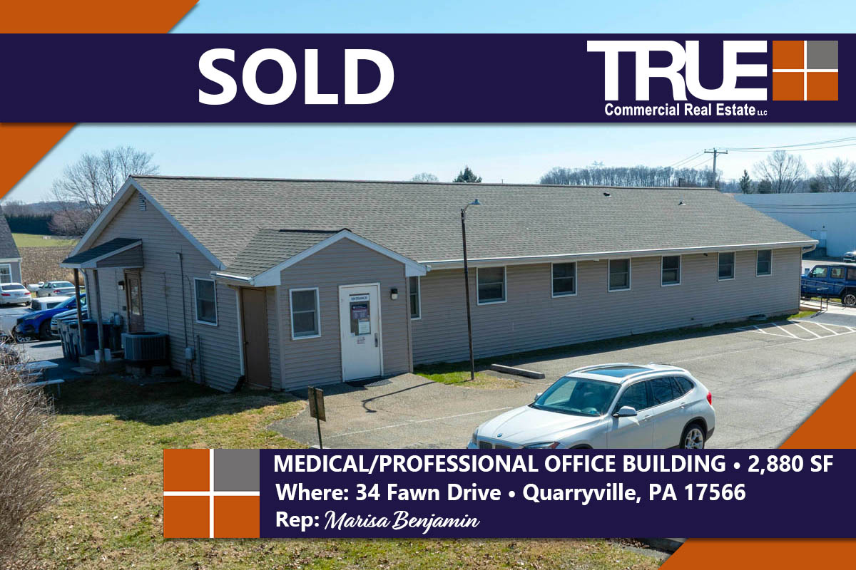TRUE_ComRE's tweet photo. We are pleased to announce that a 2,880 SF medical/professional office building with on-site parking at 34 Fawn Drive. in Quarryville, PA has been sold. Marisa Benjamin of TRUE Commercial Real Estate represented the seller. #sold #QuarryvillePA #CRE https://t.co/dRGZvFmJ3G
