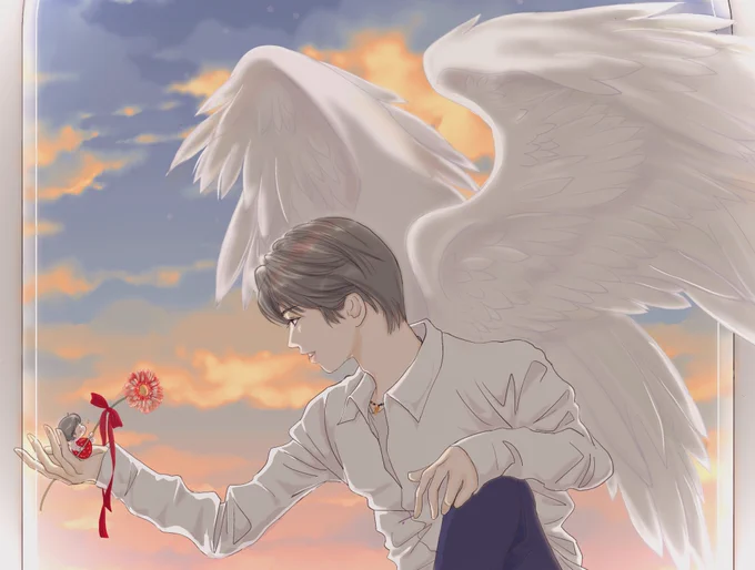 人の誤謬に翻弄される事無く 今 在る場所で 羽を大きく広げ 物語を描いて行く背中に どうか 良い風が吹きますように𓂋⟢˖⊹ ࣪ #じゅうきゅう (再掲FA)