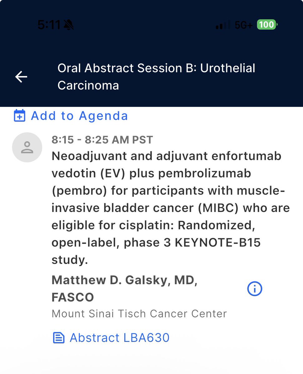 TiansterZhang's tweet photo. Ready for day 2 @ASCO #GU26!
Packed #bladdercancer orals this AM - #B15 trial from #MattGalsky, DV for HER2 mUC from @tompowles1, IMvigor011 ctDNA dynamics from @OncoBellmunt & discussions @DrTylerStewart #JonathanWright.
@OncoAlert @Uromigos @urotoday https://t.co/O6ght25NRg