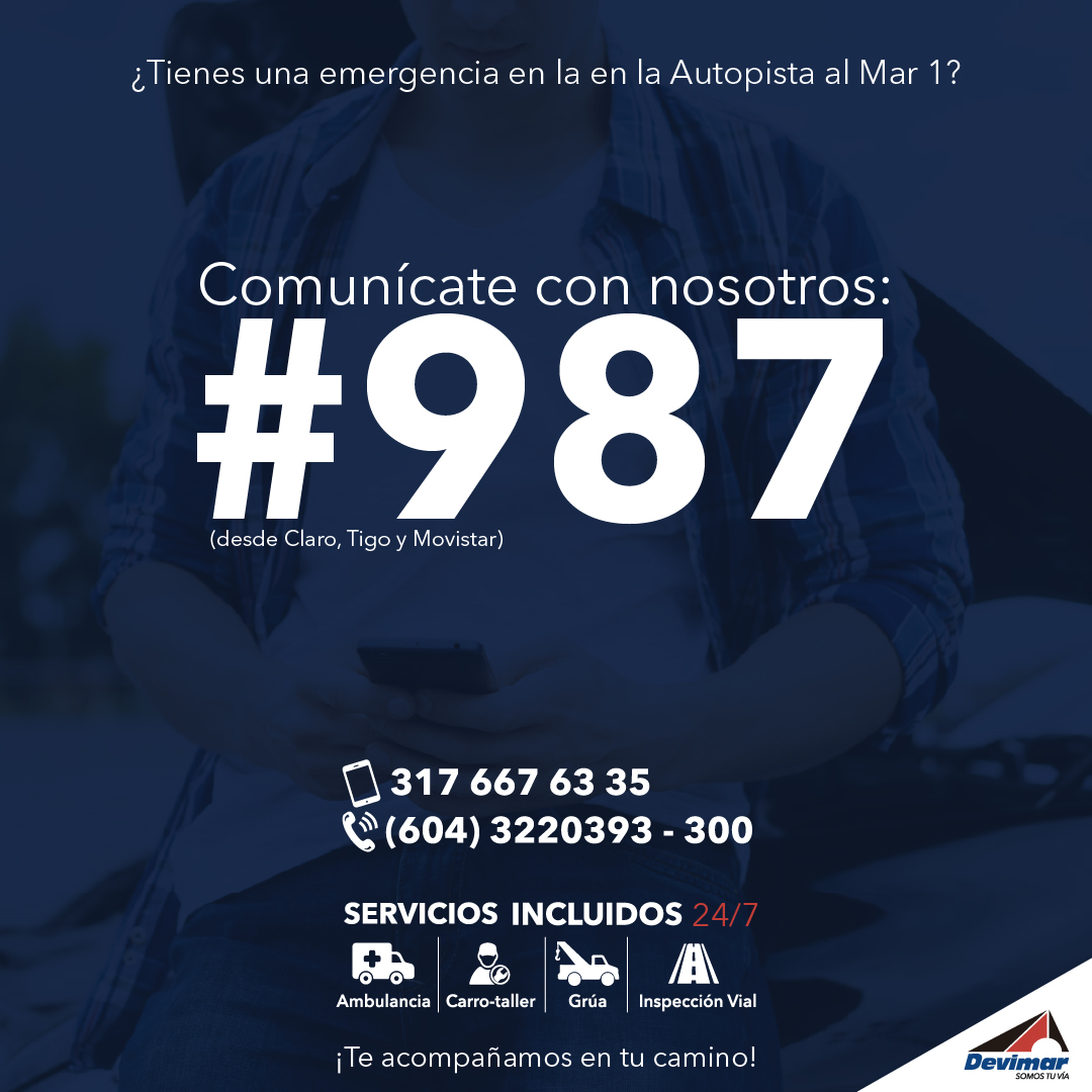 ¿Emergencia en la Autopista al Mar 1🚨?

Marca estos números:
📲#987
📱3176676335
📞6043220393-300

¡Te acompañamos en tu camino 🙌!

#SomosTuVía