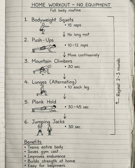 Mans_Ascent's tweet photo. Home workout NO EQUIPMENT https://t.co/wz99t6Ki7Q