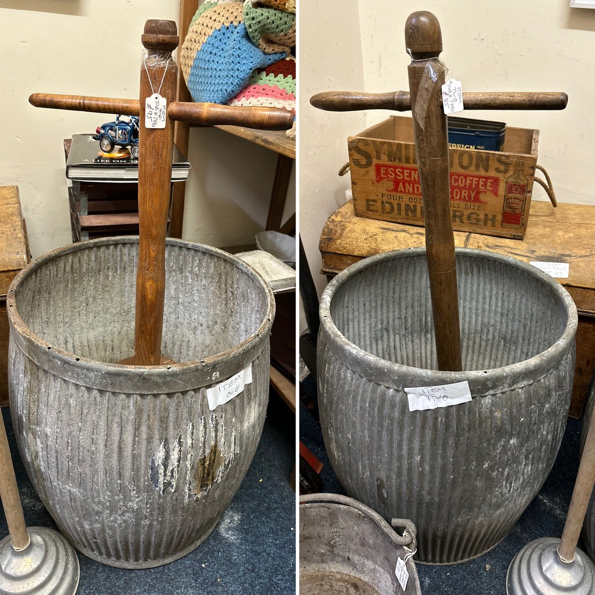 astraantiques's tweet photo. These are still very popular and make the perfect planters,both in great condition with one still having its soap dish. 🪻🌹🌺🌼
#dollytub #planters #gardensofinstagram #flowers #astraantiquescentre https://t.co/jIzjSDgkYp