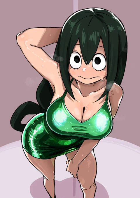 梅雨ちゃんにはこういうエッな恰好してほしい願望が私にはあります。こういう服はボディコンでええんか?