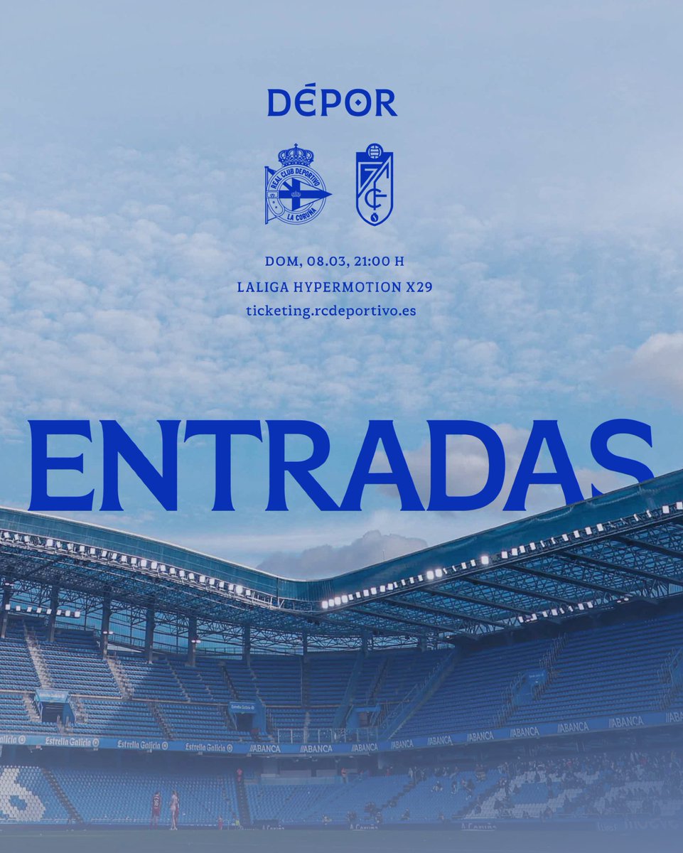 👉 Á venda as entradas para o Dépor - Granada CF do domingo 8 de marzo ás 21:00 en #ABANCARIAZOR

🎟️ ticketing.rcdeportivo.es/asientos?event…