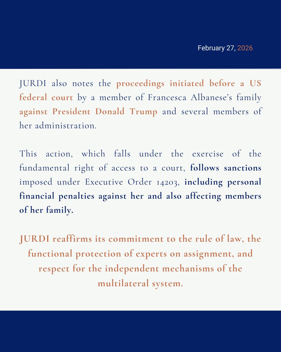 Juristes pour le respect du droit international tweet media