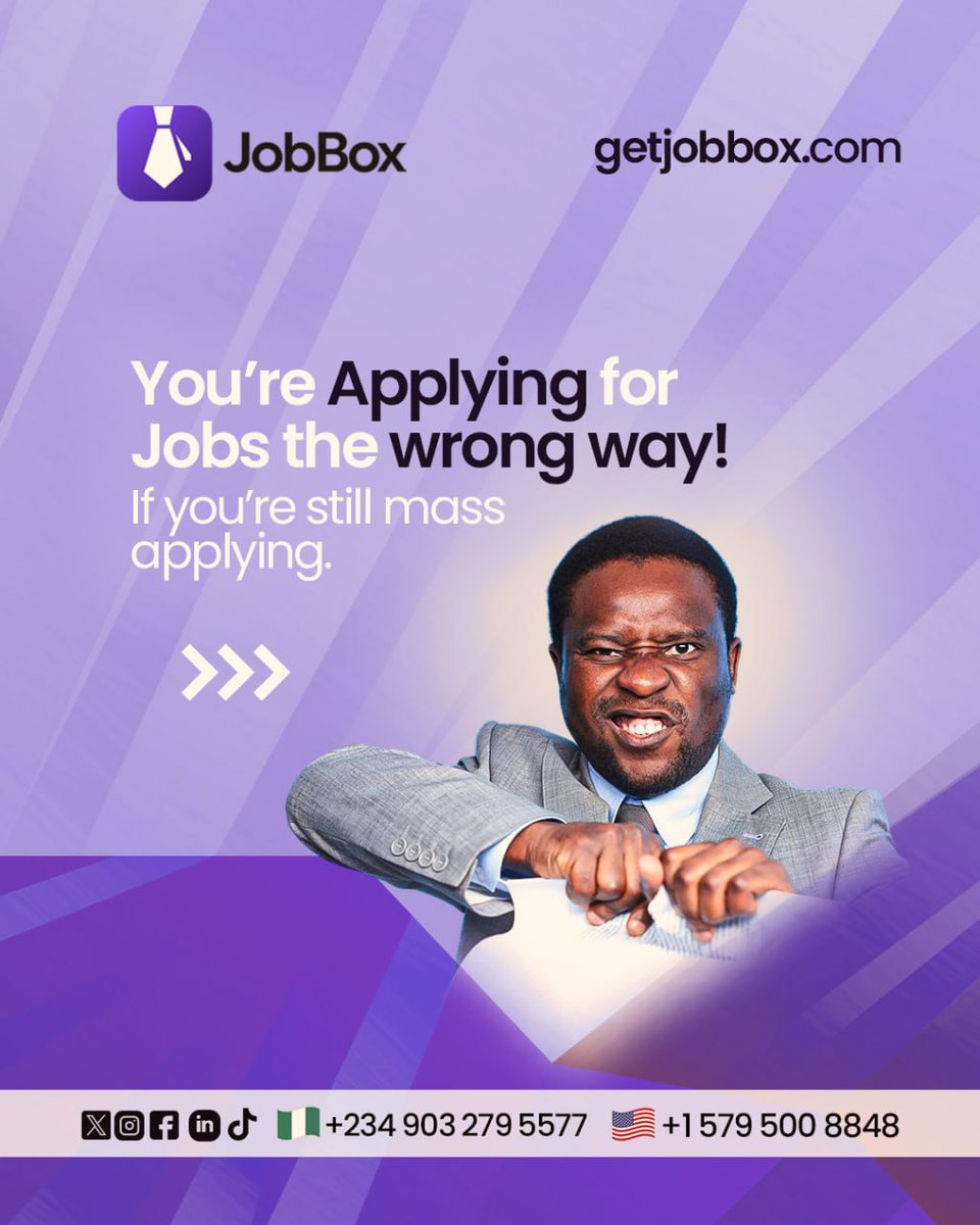 JobBoxAI's tweet photo. 50 applications, 2 replies, 0 results. 

Your strategy isn't the problem; your CV is. Stop mass applying and get data-driven feedback with JobBox.

Optimize here: https://t.co/x4so4dFD2f 

#JobSearch #CVTips #JobBox #CareerStrategy https://t.co/hZ51GwtCv6