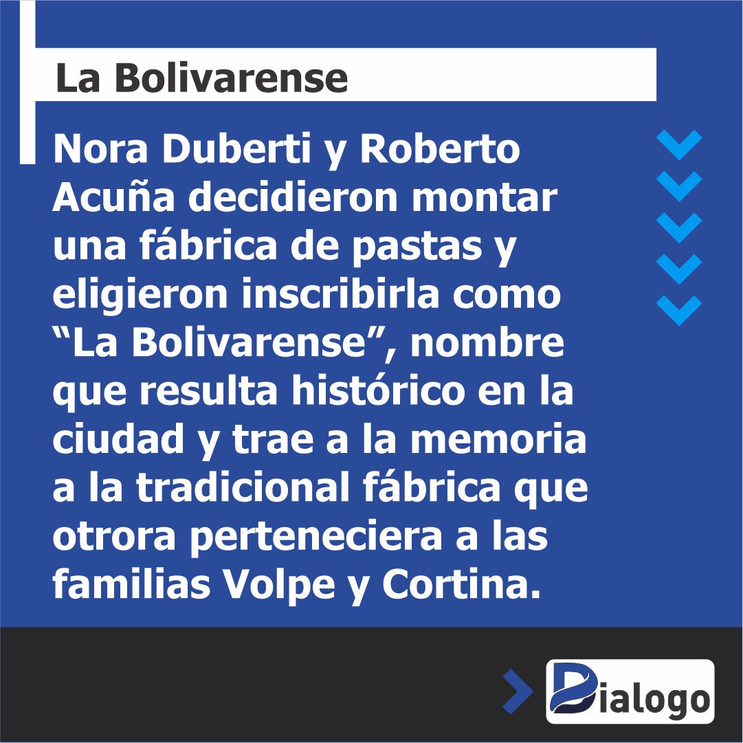 La Bolivarense, pastas con historia
Nora Duberti y Roberto Acuña decidieron montar una fábrica de pastas y eligieron inscribirla como “La Bolivarense”, nombre histórico en la ciudad.
#Bolívar #emprendedores #pastas @labolivarense.fabrica 
dialogo.ar/noticias/la-bo…