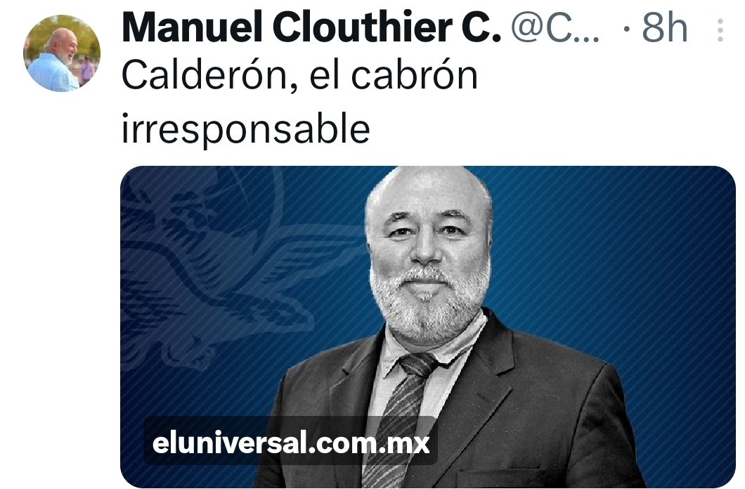 Lo han negado, lo han protegido hasta la ignominia pero ya no es posible seguir tapando el sol con un dedo. Ni sus antiguos correligionarios pueden seguir negando que fecal <a href="/FelipeCalderon/">Felipe Calderón 🇲🇽🇺🇦</a> además de RATERØ fue un narco criminal, responsable de miles de muertes en México.