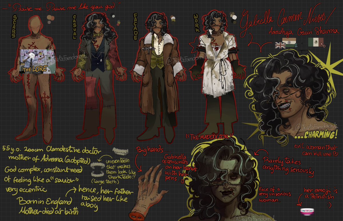 Stylish Frankenstein-like lady