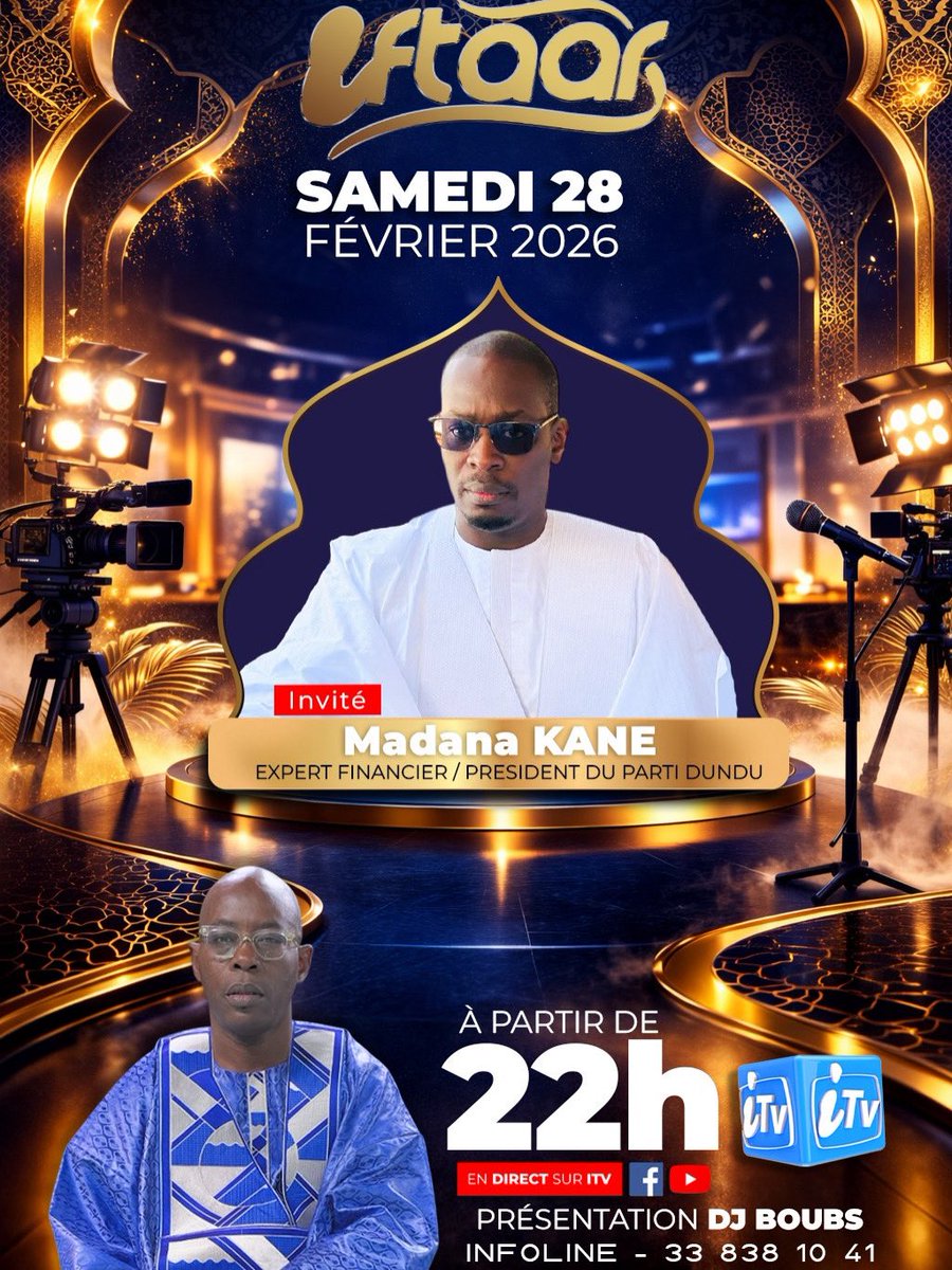 ÉMISSION IFTAAR 
Ce samedi 28 février 2026 à partir de 22h, j’aurai l’honneur d’être l’invité de l’émission IFTAAR en direct sur ITV.