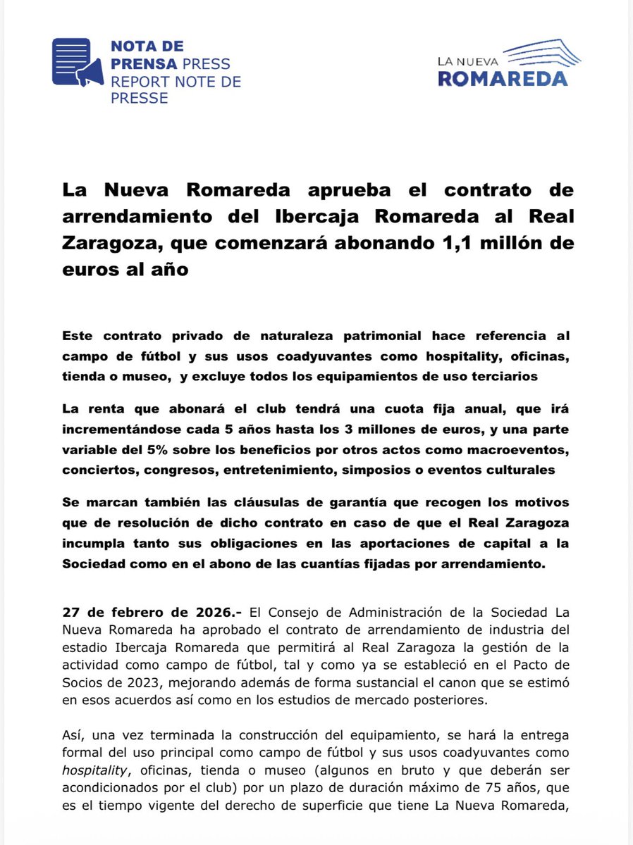 Proyecto Romareda 🏟 tweet media