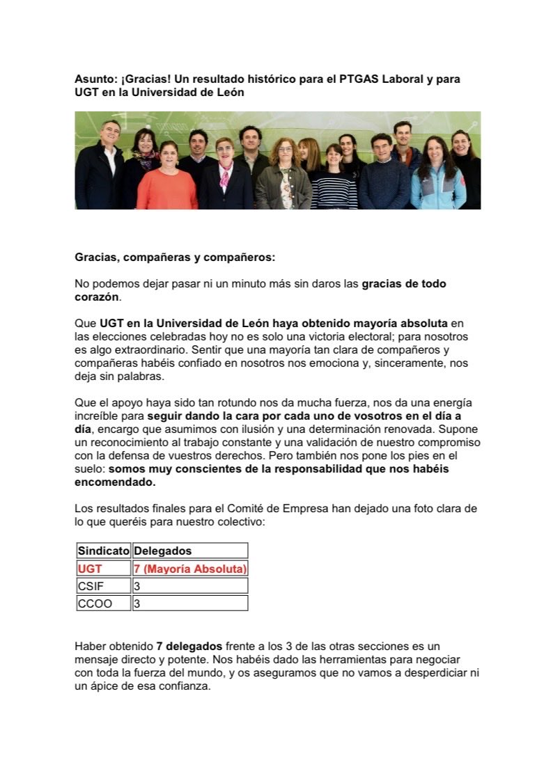 UGT León tweet media