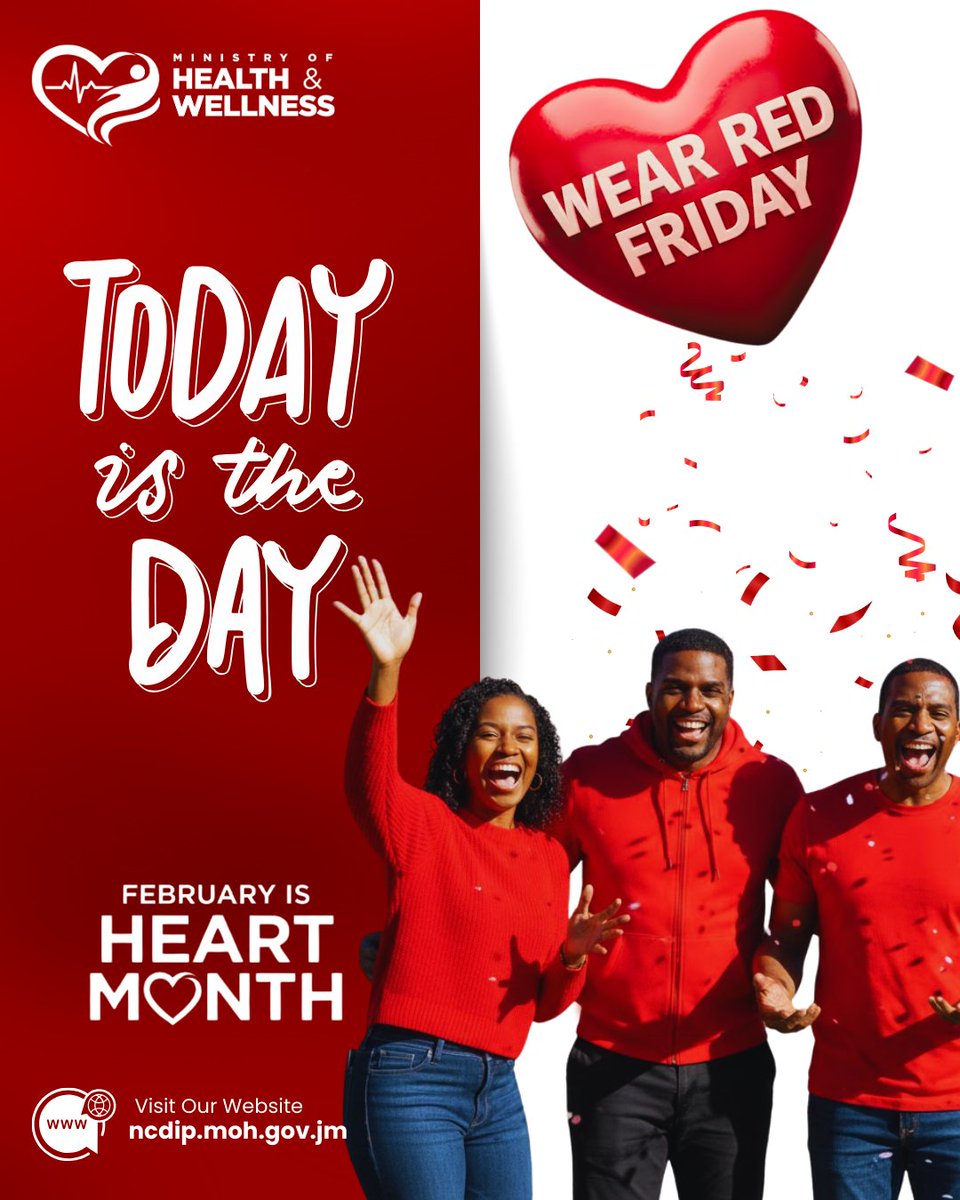 themohwgovjm's tweet image. Today is Wear Red Day. As #HeartMonth ends, the commitment continues. Protect your heart and act early. Be the help until help arrives.