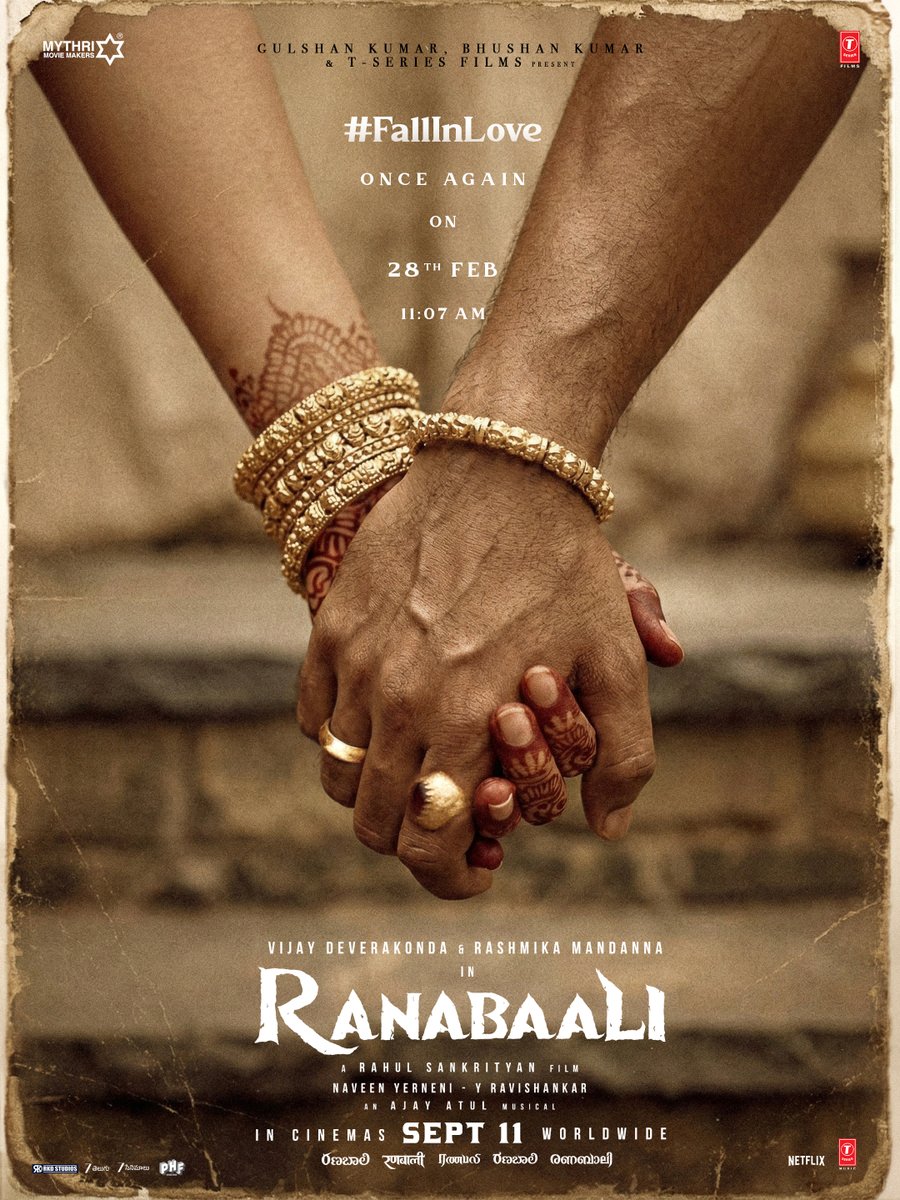 Our RANABAALI and JAYAMMA ❤️

A special surprise on Feb 28th, you'll #Fallinlove with them once again 🫶

#Ranabaali Grand release worldwide on September 11th 🔥

<a href="/TheDeverakonda/">Vijay Deverakonda</a> <a href="/iamRashmika/">Rashmika Mandanna</a> <a href="/Rahul_Sankrityn/">Rahul Sankrityan</a> <a href="/MythriOfficial/">Mythri Movie Makers</a> #ArnoldVosloo <a href="/AjayAtulOnline/">Ajay Atul Official</a> <a href="/nirav_dop/">NIRAV SHAH</a>