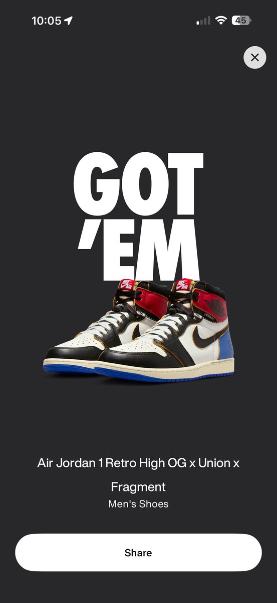 MichaelAgnew11's tweet photo. @SnkrsStock Rare SNKRS dub! https://t.co/SNO9JZOf8r