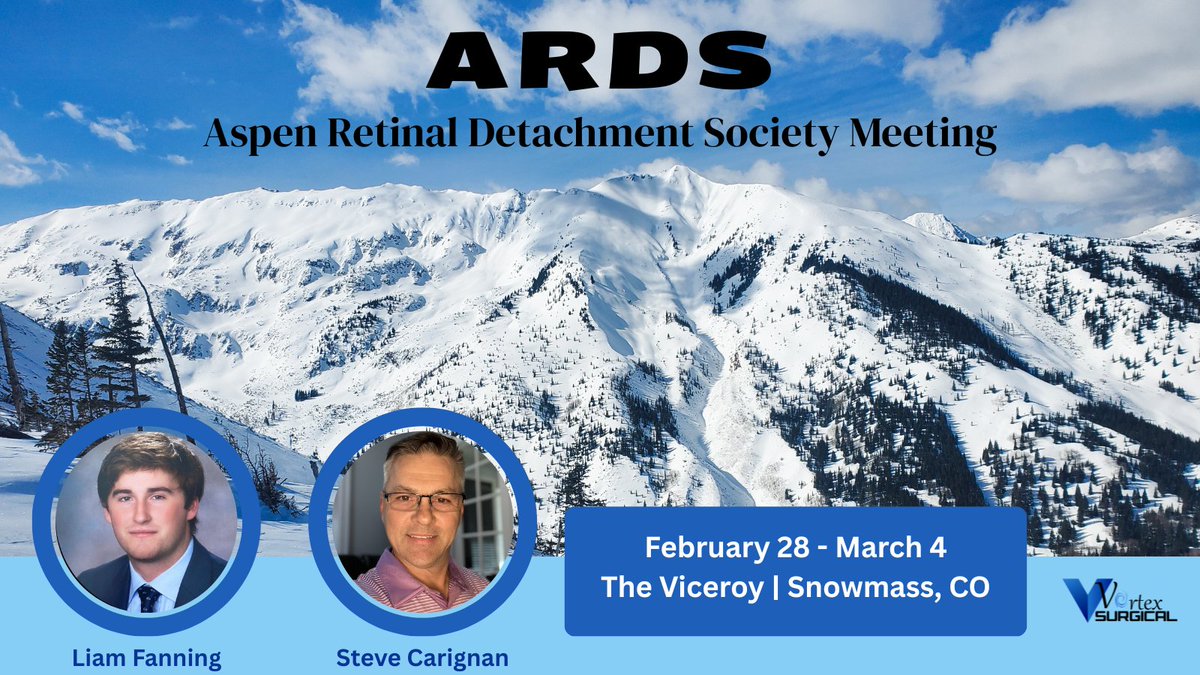 vortexsurgical's tweet photo. Looking forward to supporting the 54th Annual ARDS Meeting! To learn more about this Retina Meeting which encourages interactive discussions:   https://t.co/kyg1laBBwA. To learn more about Vortex Surgical's Retina Instruments: https://t.co/JEjizLkmIh. #surgicalretina https://t.co/baJ3FJyX9C