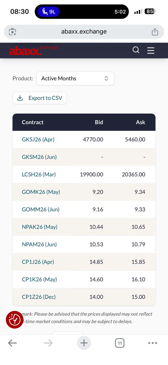 Something new for a Friday- <a href="/abaxx_exchange/">Abaxx Exchange</a> physically deliverable Lithium Carbonate Futures contract-LCSH26(Mar) with a two way on the screen. 
Singapore delivery, USD denominated. 
<a href="/Smarter_Markets/">Smarter Markets</a>