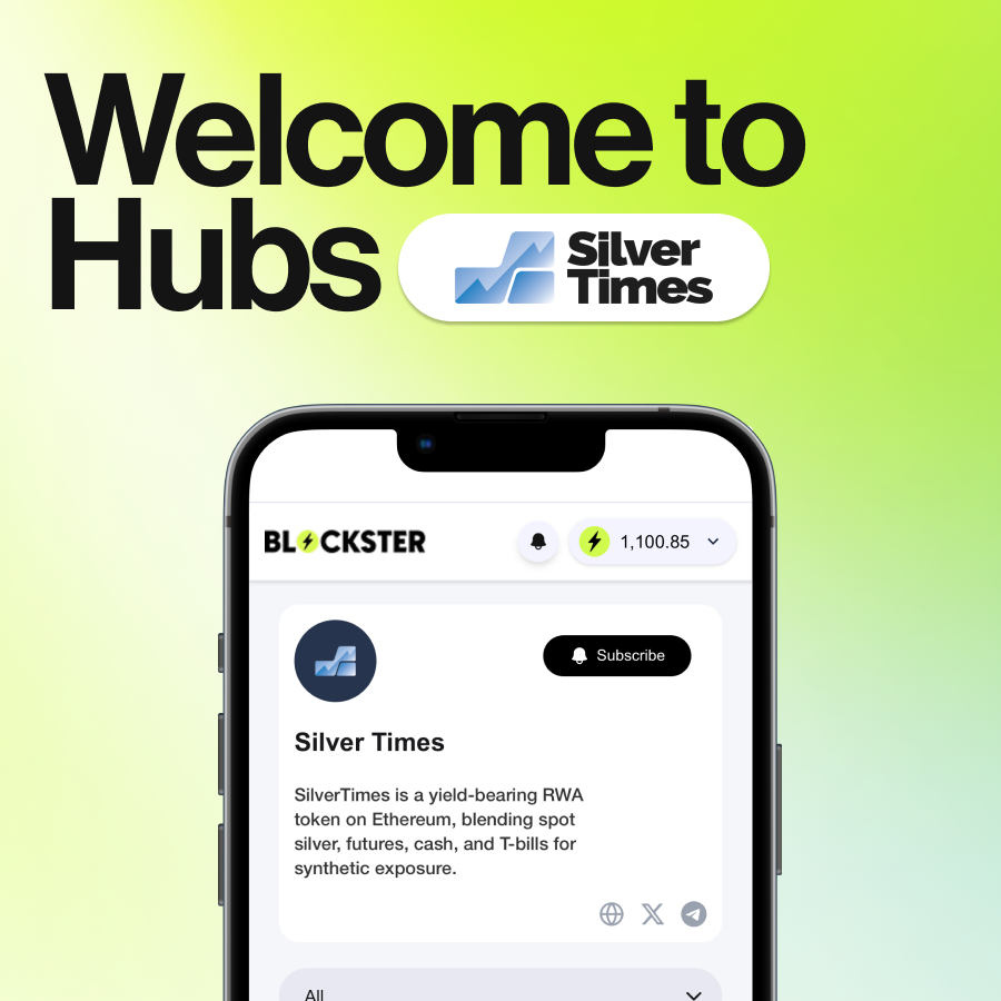 BlocksterCom's tweet photo. .@SilvertimesSTT just launched their Hub on #Blockster π
Subscribe for their latest stories, updates, and behind-the-scenes drops.
New subscribers can earn up to 1,000 BUX!
Use BUX to play games, enter airdrops, and shop all in one place https://t.co/McIWPHGlHF