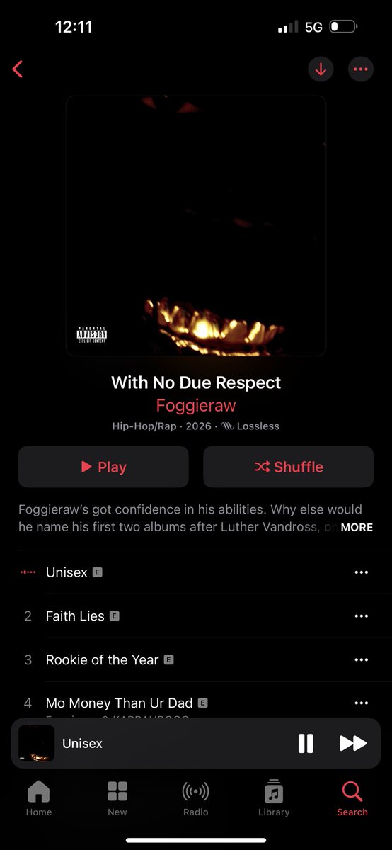 Ladies and Gentlemen! My first album 

WITH NO DUE RESPECT

Is here! Check it out 4 ya boy