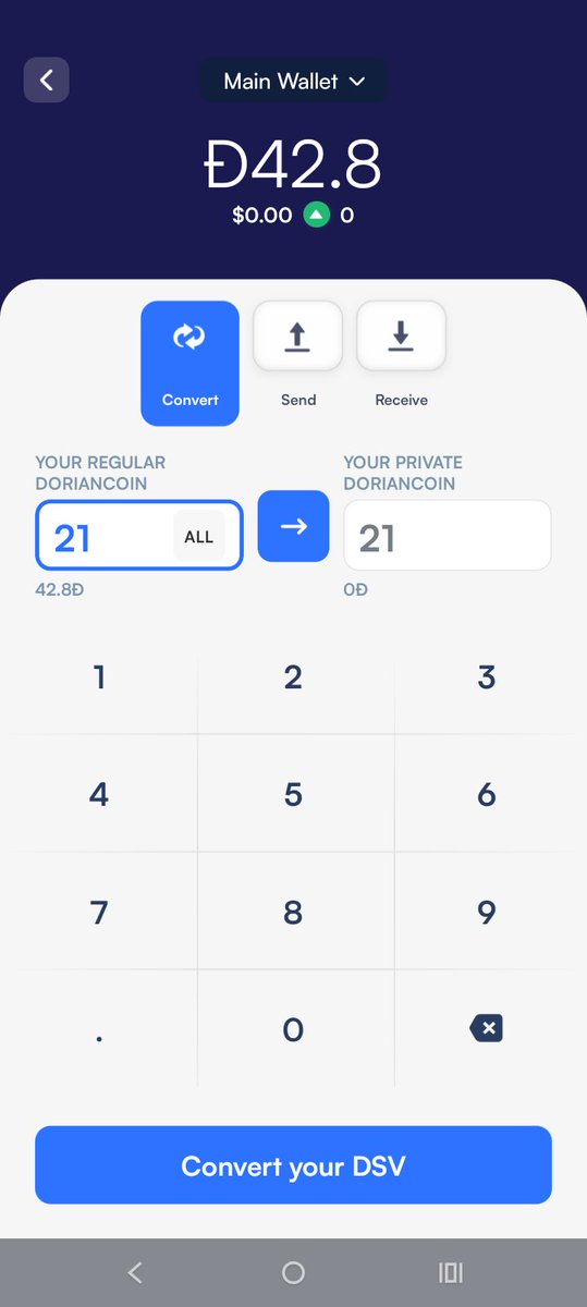 doriancoinSV's tweet photo. Doriancoin Mobile Wallet now available in Google Play store : https://t.co/UqQ0PkpixB

open source, non custodial wallet with full MWEB privacy capabilities for send/receive/convert private Doriancoins https://t.co/ohvk3frBrT